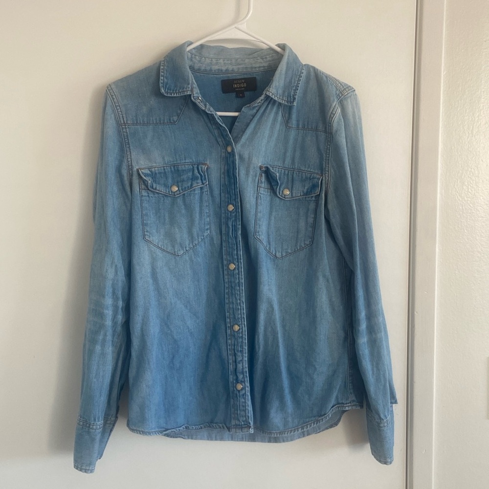 Women’s j crew denim button down